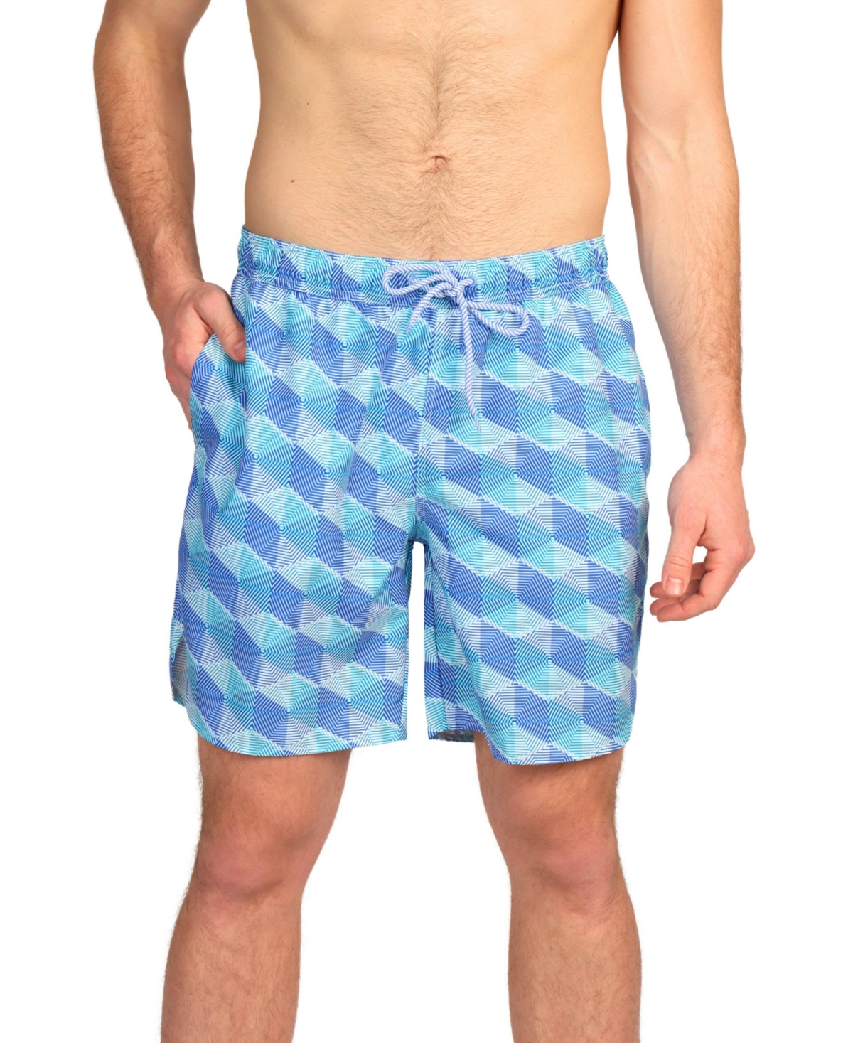 Men's Hexagon Swim Shorts - Blue