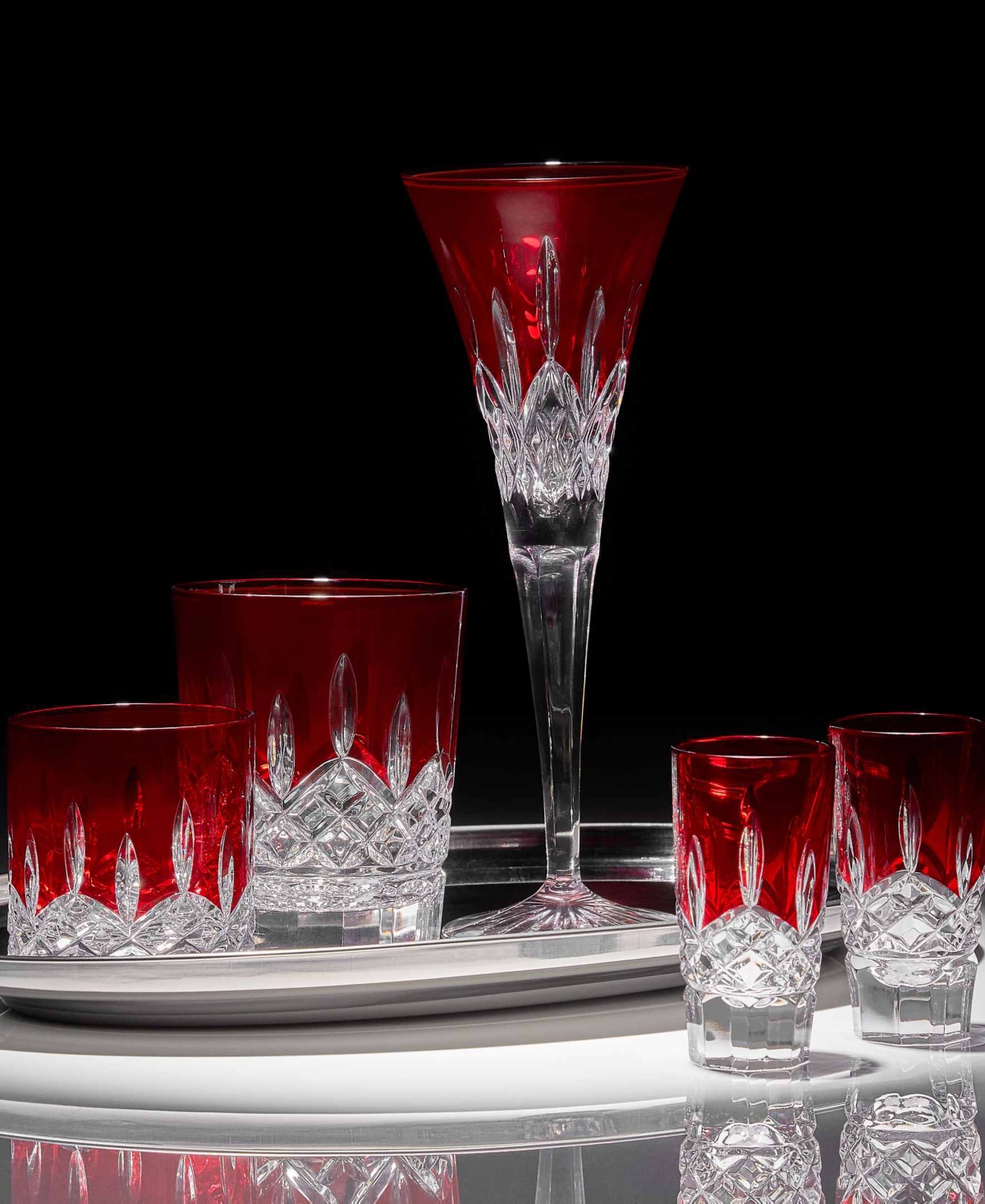 Waterford Lismore Red Tumbler, Set Of 2 In Red