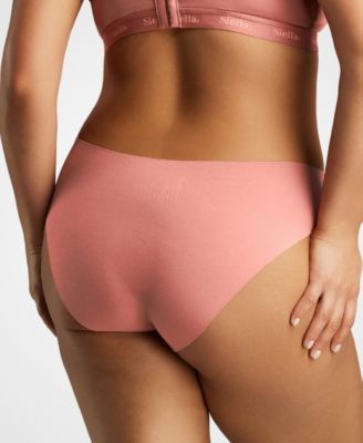 Women's Stretch Laser-Cut Mid-Rise Organic Cotton No-Show Bikini