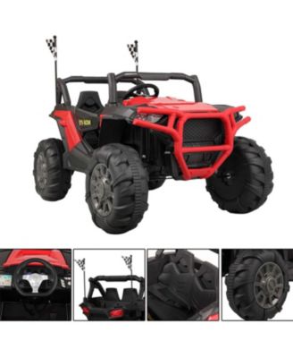 12V Kids Electric Battery-Powered Ride On 3 Speed Toy SUV Buggy Car, Red
