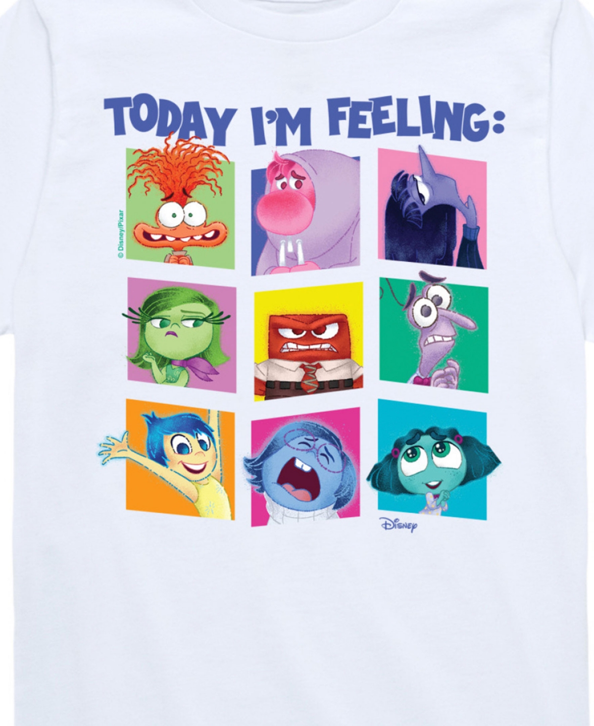 Hybrid Toddler Boys Inside Out 2 Today I'm Feeling Graphic T-shirt In White