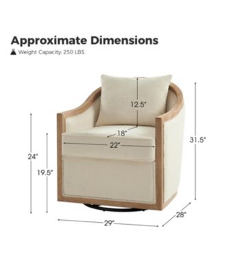 Single Piece solid Wood  Zacharie Farmhouse Rattan Armchair