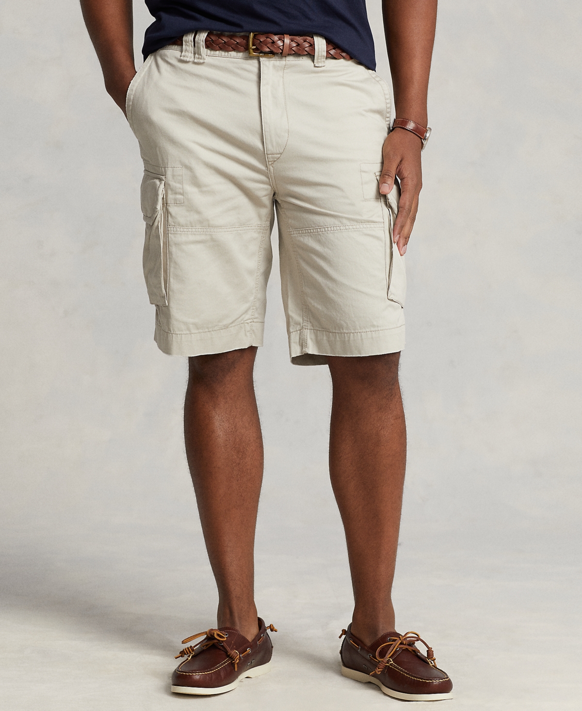 Shop Polo Ralph Lauren Men's Big & Tall Gellar Classic-fit Twill Cargo Shorts In Classic Stone