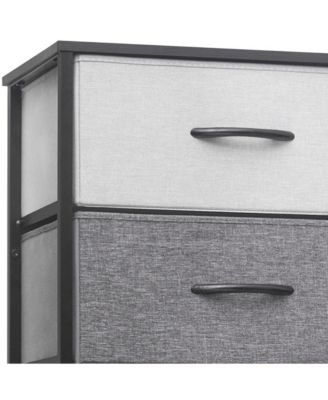 Steel and Fabric Six-Drawer Chest for Bedroom Closet and Home Storage