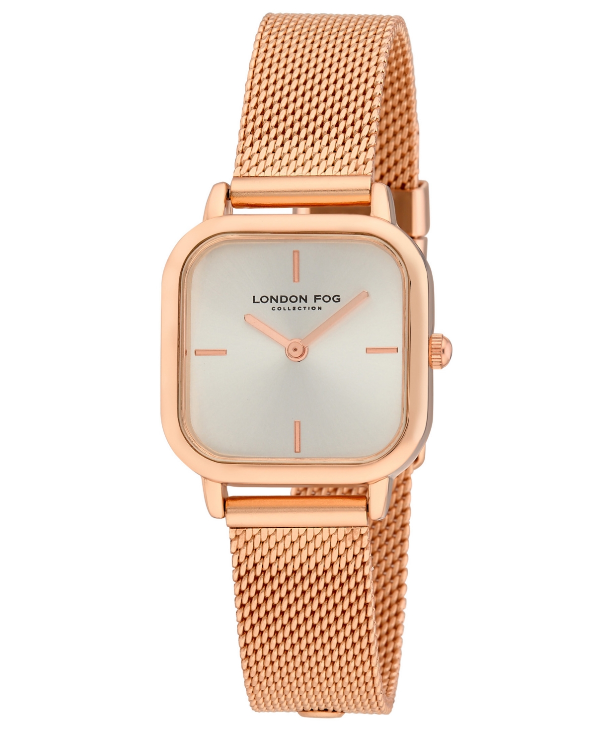 London Fog Unisex Exeter Rose Gold Alloy Mesh Strap Watch, 26mm In Rose Gold