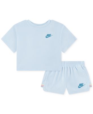 Nike - Toddler Girls Let's Roll Towel Terry T-Shirt & Shorts, 2 Piece Set