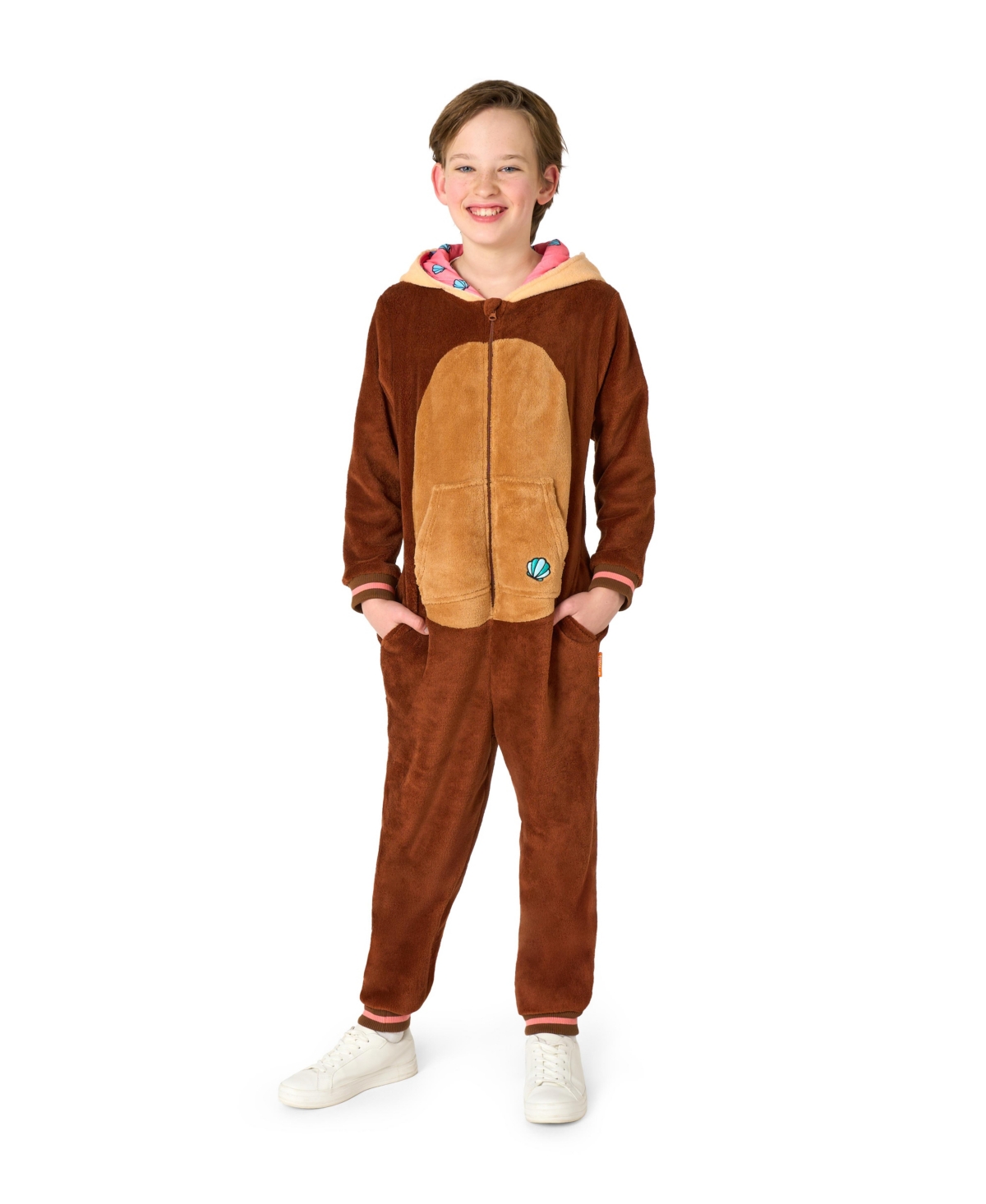 Opposuits Little And Big Boys Otter Onesie In Beige