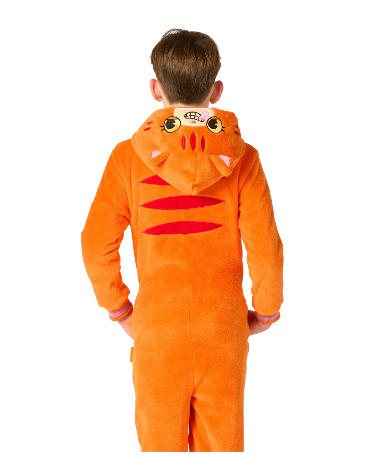 Opposuits Little And Big Boys Red Cat Onesie In Orange