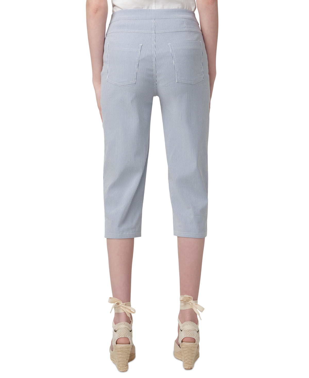 Hue Women's Spring Stripe Pedal Pusher Pants In Blue