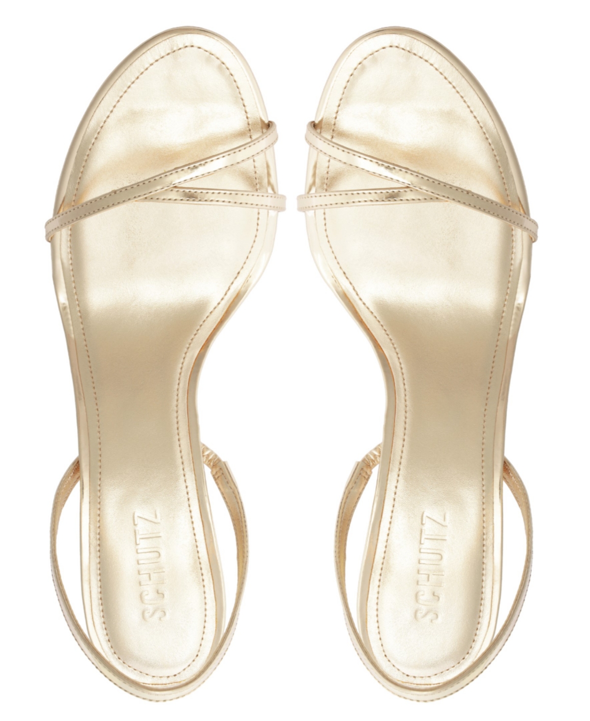 Schutz Women's Diana Mid Stiletto Heel Sandals In Gold