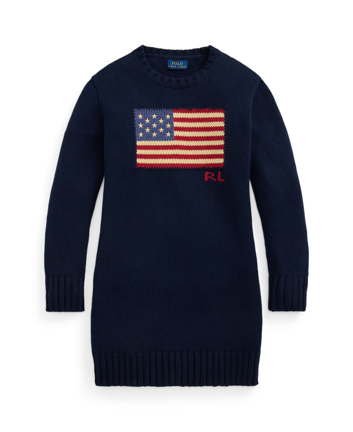Polo Ralph Lauren Flag-intarsia Cotton Sweater Dress