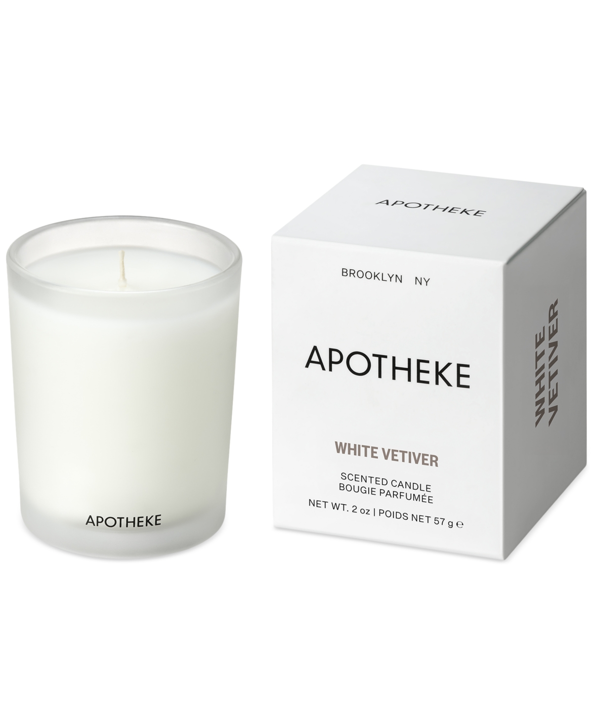 White Vetiver Votive Scented Candle, 2 oz. - White