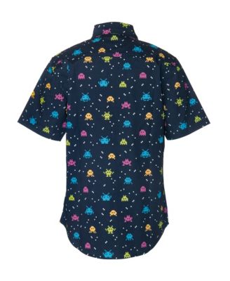 Big Boys Invaders Print Short Sleeve Woven Shirt