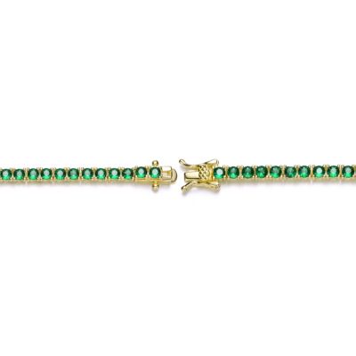 Women's Radiant Colored 3mm Cubic Zirconia Tennis Bracelet