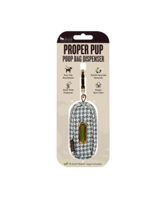 Proper Pup Poop Bag Dispenser: Houndstooth - Blue/White