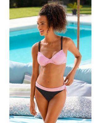 Women's Gingham Underwire Bikini Swimsuit Top Bra Sizing