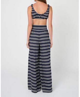 Women's Button Front Palazzo Pant