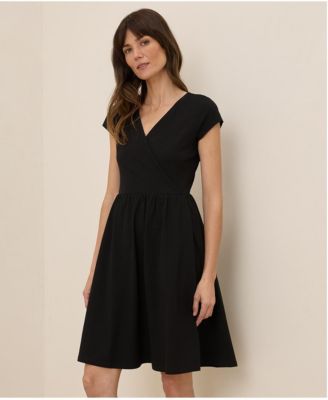 Women's Organic Cotton Fit & Flare Crossover Dress