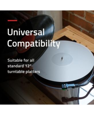 Acrylic Platter Mat for Turntables – Reduces Vibrations, Antistatic, Precision Machined, Compatible with 12" Record Players