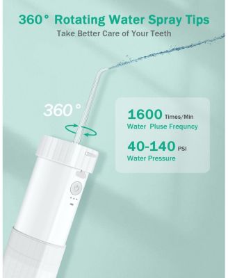 Portable Water Flosser - 4 Nozzle Types, 3 Modes, IPX7 Waterproof, 1100mAh Battery, Essential for Travel Oral Care