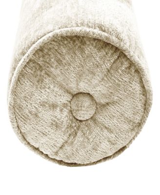 Delmonico Chenille Lumbar Neck Roll Decorative Pillow, 8" x 24"