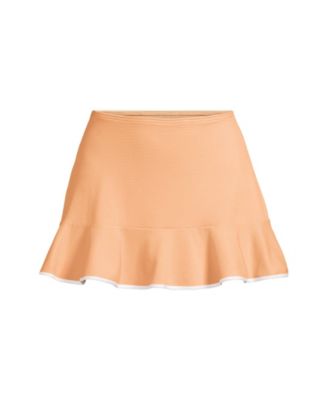 Women's Pique Ruffle Hem Mini Swim Skirt