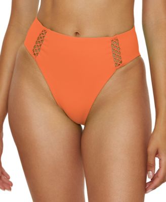Women's Modern Edge Rib High-Waist Bikini Bottoms