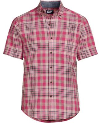Men's Traditional Fit Short Sleeve Madras Shirt