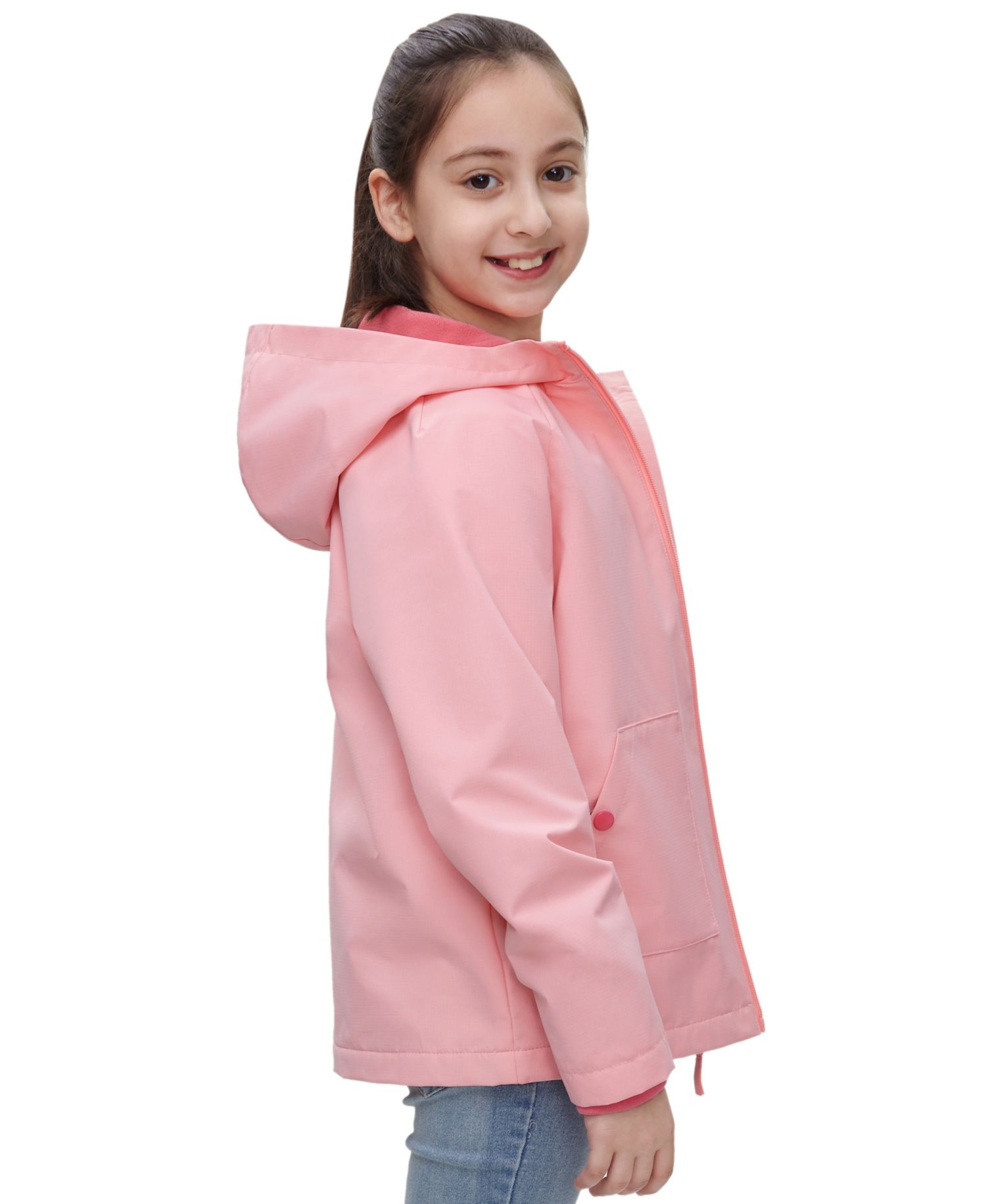 Girl's (4-18) Ripstop Fleece Lined Windbreaker