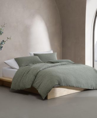 CLOSEOUT! Branching Leaves Cotton 3-Pc. Duvet Cover Set, King