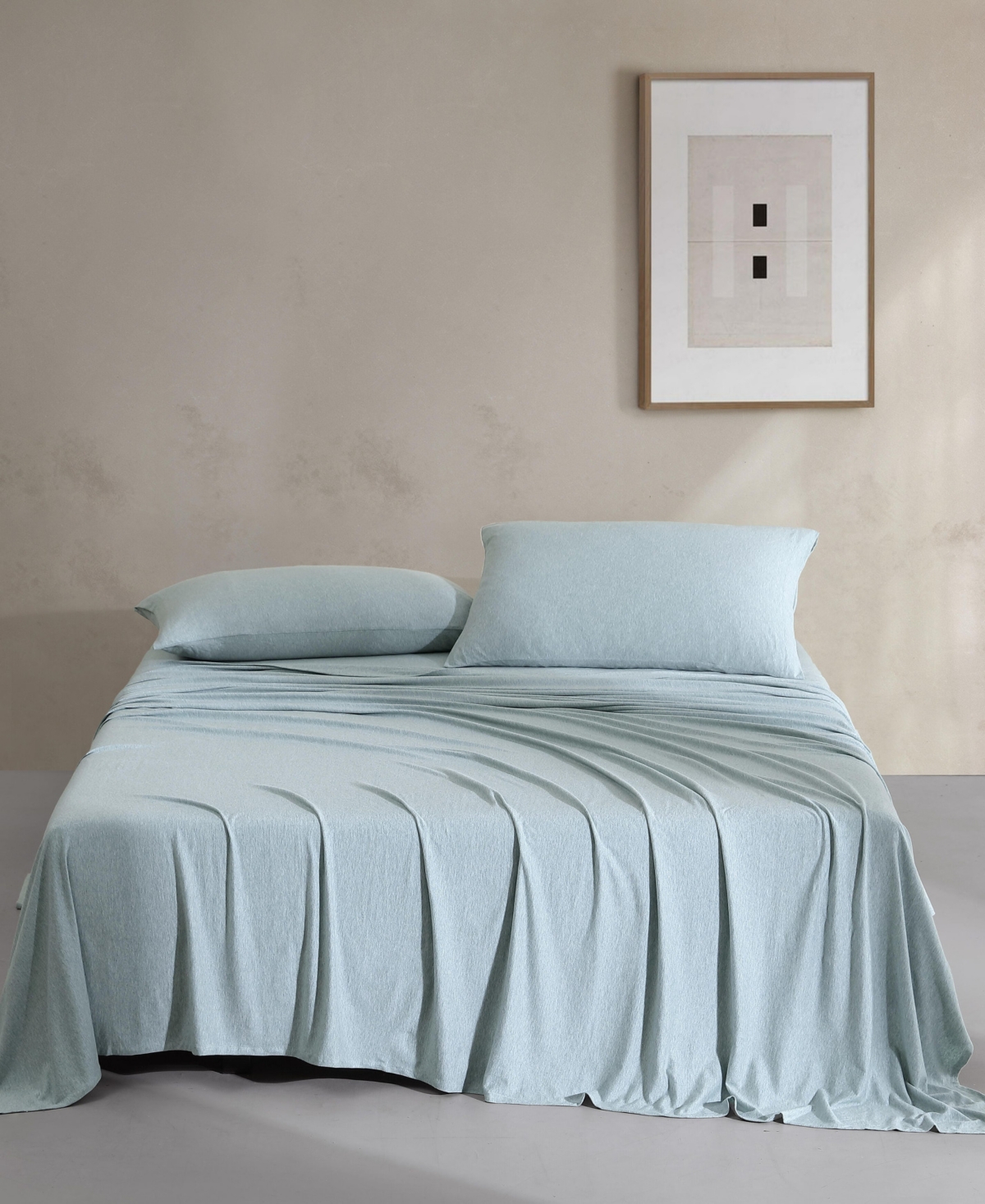 Calvin Klein Modern Cotton Melange Tencel Jersey 3-pc. Sheet Set, Twin Xl In Blue