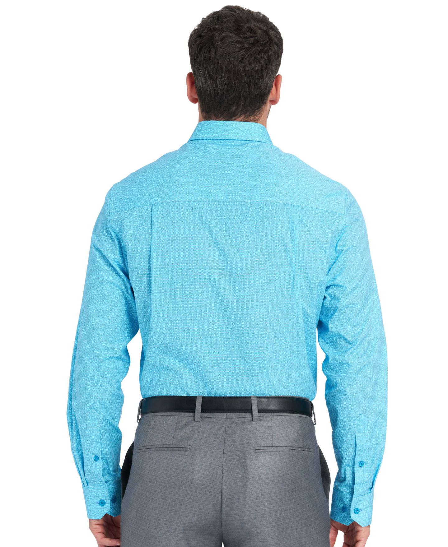Мужская рубашка Nick Graham Kaleidoscope Star Dress Shirt, цвет: Аквамариновый — фото 4