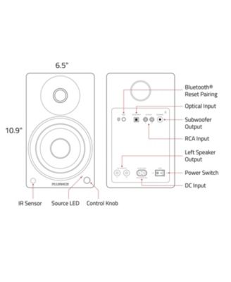 Ai41 Powered 2-Way 2.0 Stereo Bookshelf Speakers with Speaker Stands 5" Drivers 90W Amplifier for Turntable Bluetooth 5 Wireless Music Streaming with RCA Optical Subwoofer Out
