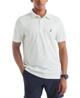 Nautica - Men's Classic-Fit Seahorse-Print Birdseye Interlock Performance Golf Polo Shirt
