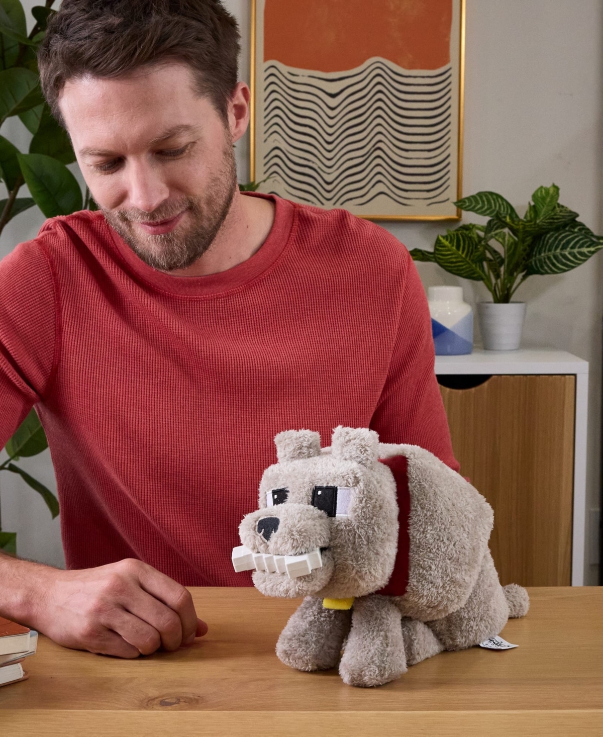 Minecraft Movie Food Mode Dennis Wolf Plush In Multi-color