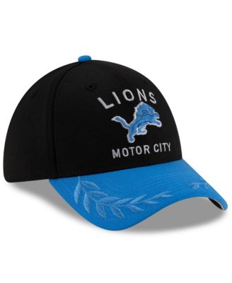 Men's Black/Blue Detroit Lions 2025 NFL Draft 39THIRTY Flex Hat