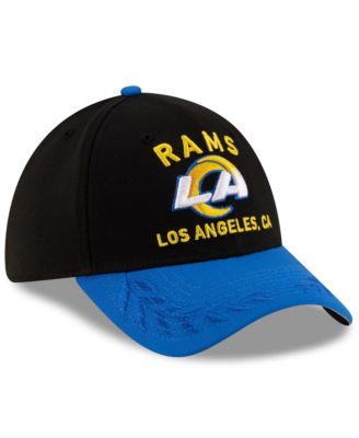 Men's Black/Royal Los Angeles Rams 2025 NFL Draft 39THIRTY Flex Hat