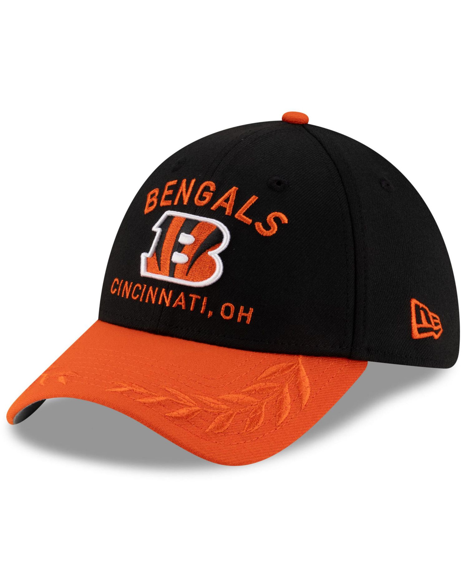 Men's Black/Orange Cincinnati Bengals 2025 NFL Draft 39THIRTY Flex Hat