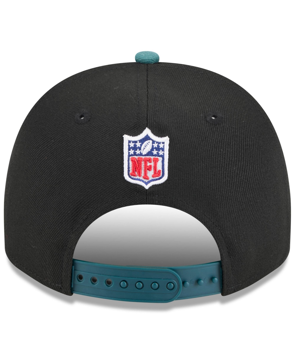 New Era Men's Black/green Philadelphia Eagles 2025 Nfl Draft A-frame 9fifty Snapback Hat In Black,green