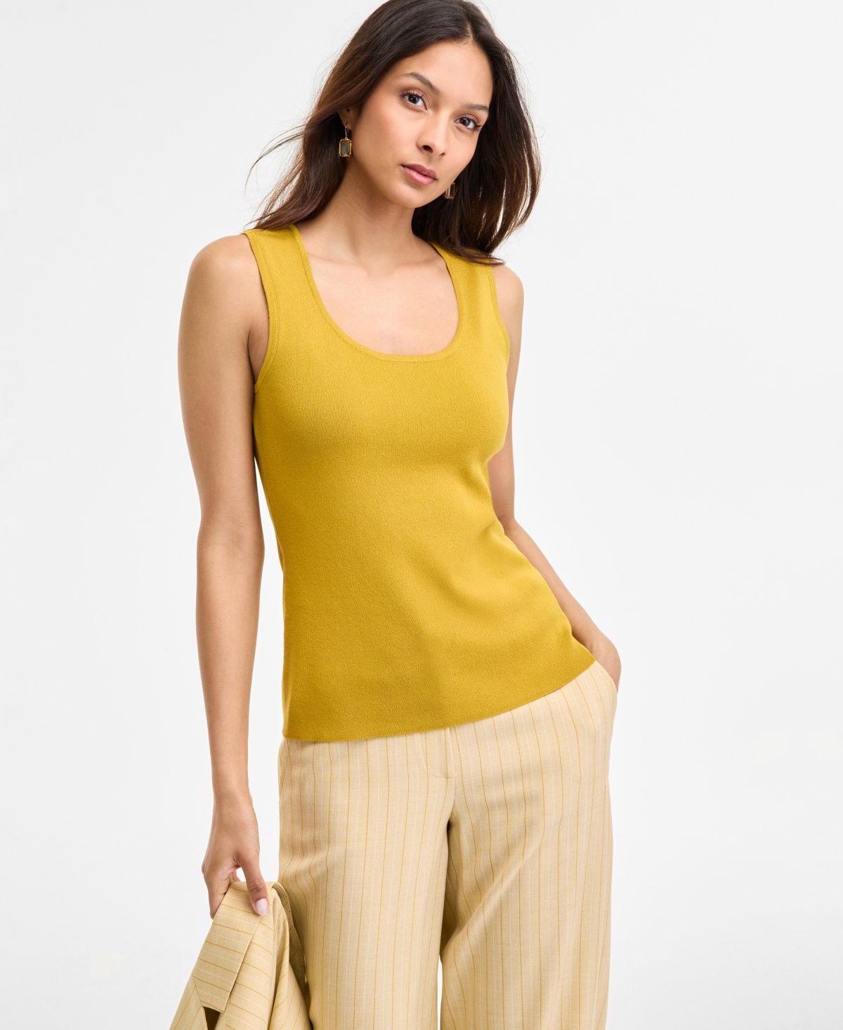 Petite Sleeveless Sweater Tank Top - Wild Berry