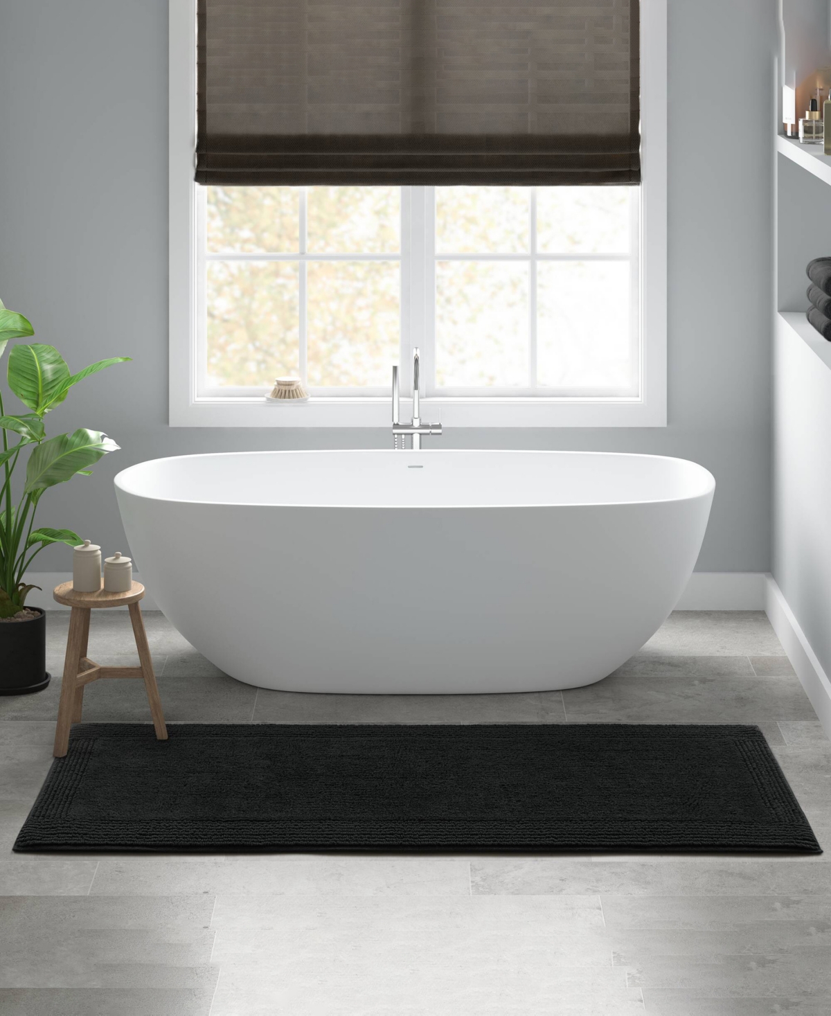 Madison Park Signature Splendor Reversible Tufted Cotton Bath Rug, 24" X 72"
