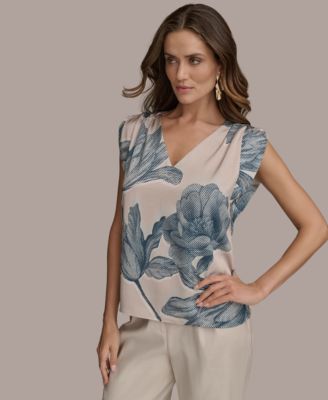 Donna Karan New York - Women's Sleeveless Printed Blouse