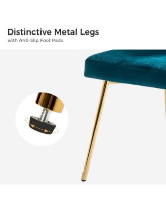 Set of 2  Polyester Velvet Modern Design, Upholstered  Milia Dining Chair