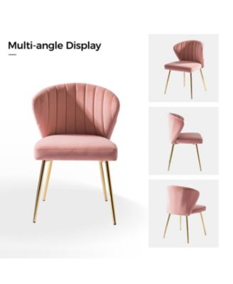 Set of 2  Polyester Velvet Modern Design, Upholstered  Milia Dining Chair