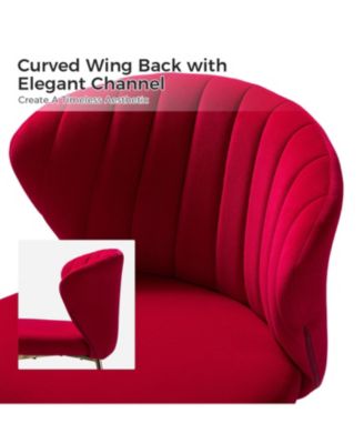 Set of 2  Polyester Velvet Modern Design, Upholstered  Milia Dining Chair