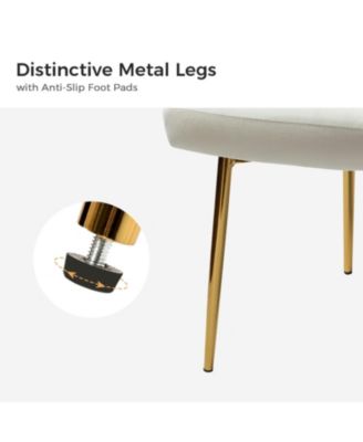 Set of 2  Polyester Velvet Modern Design, Upholstered  Milia Dining Chair