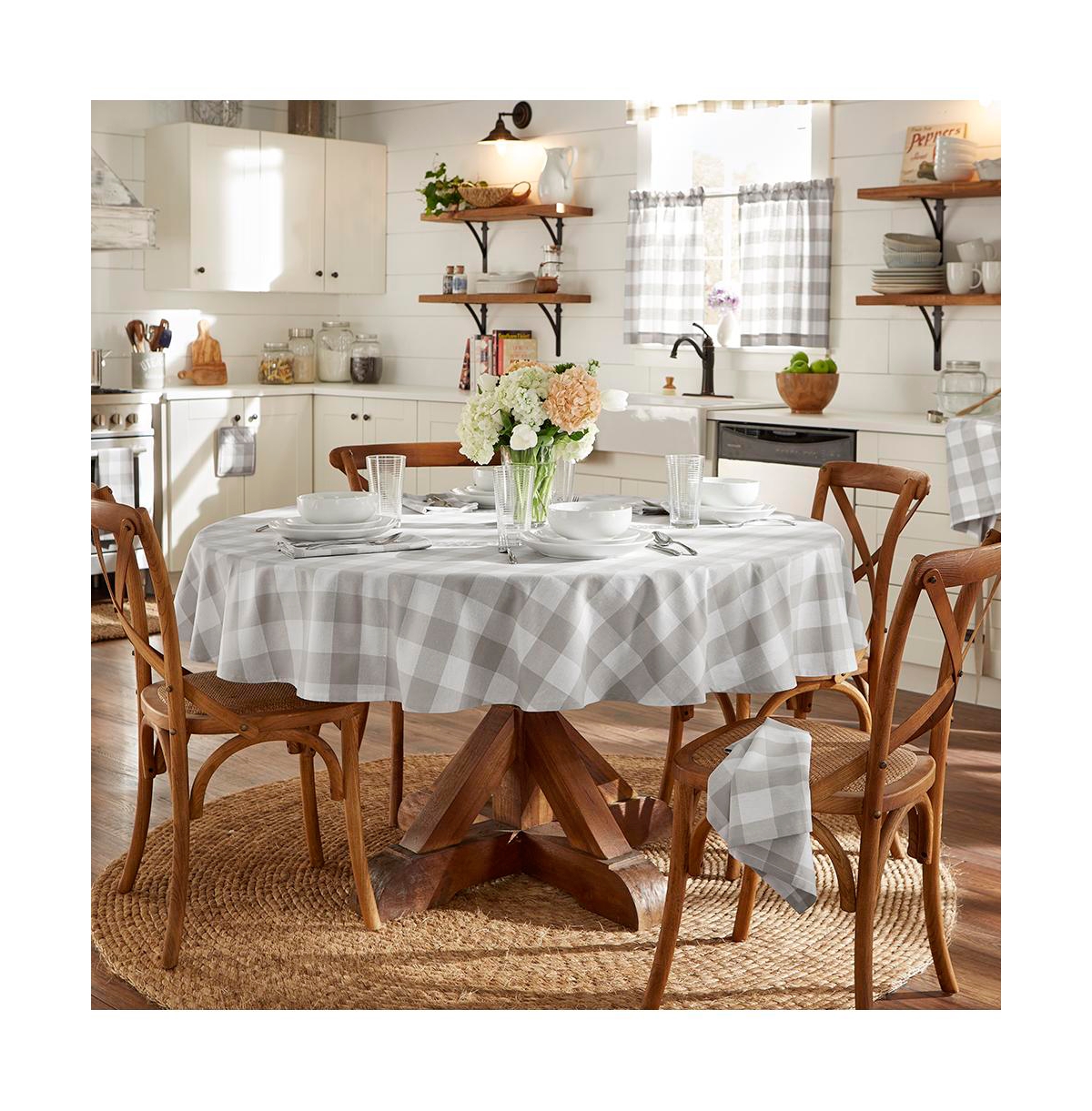 Elrene Home Fashions Farmhouse Living Buffalo Check Window Tier Set