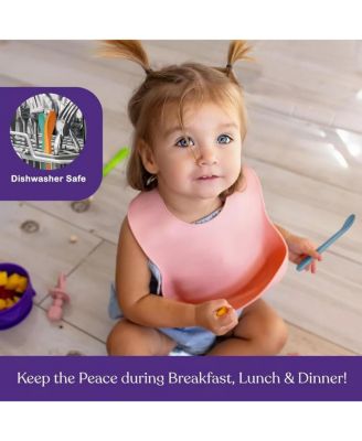 Baby Spoons - Infant Spoons First Stage - Silicone Baby Spoon For Self Feeding - First Stage Baby Feeding Spoon Set Gum Friendly - BPA Free