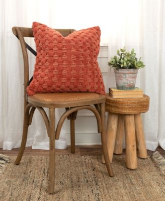 Modern Industrial Geometric Woven Decorative Pillow, 20" x 20"