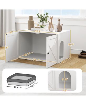 Cat Litter Box Enclosure, Hidden Litter Box Furniture,